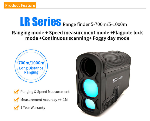 telemetro del laser di golf di 6x25mm 5-1000m con la batteria di Pinsensor