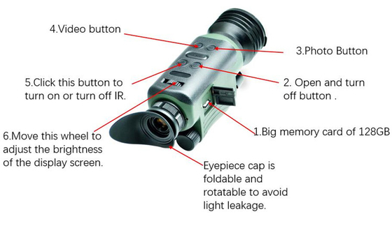 telescopio infrarosso militare di visione notturna 6-30x50 con la video funzione della macchina fotografica