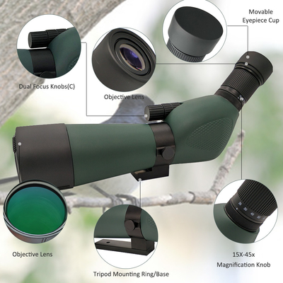 Bird-watching del prisma di Porro che macchia portata 15-45x60 impermeabile