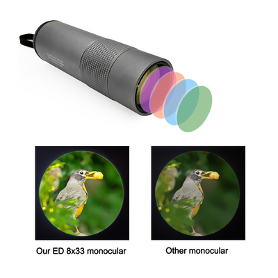 Telescopio monoculare militare di vetro 8x33 HD di ED per il telefono